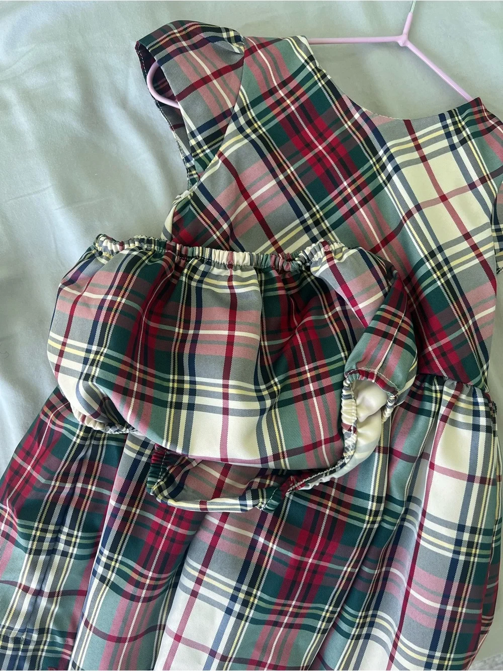Ralph Lauren plaid twill dress and bloomer